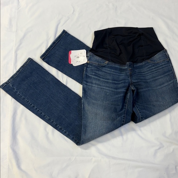 Ingrid & Isabel Denim - Ingrid & Isabel Crossover Panel Maternity Denim with Black Waistband sz 4/27R